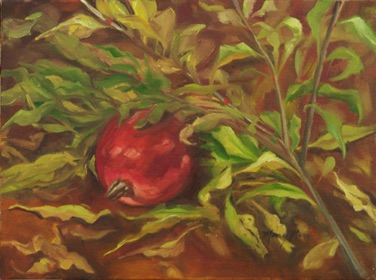 Pomegranate
oil on canvas
9” x 12”
